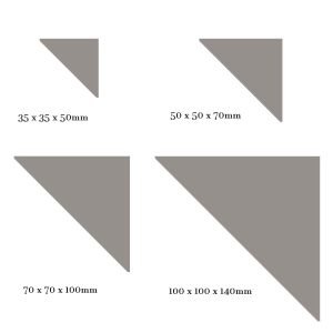 Winkelmans Grey triangular Tile