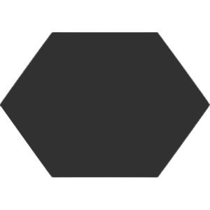 Winkelmans Black Elongated hexagonal Victorian Tile