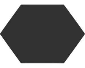 Winkelmans Black Elongated hexagonal Victorian Tile