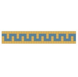 greek-key-border-geometric-floor-tiles-Yellow Dark Blue