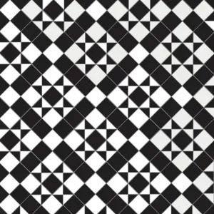 Carron-Black-White Victorian Tile Pattern