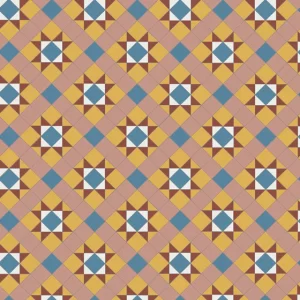 Carron-Victorian red-yellow-pink-white-dark-blue