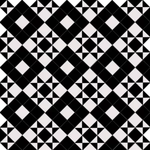 Monteith-70-Black-White Victorian Tile Pattern