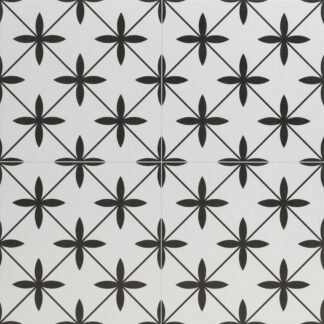 Poole White 450 x 450 patterned tile