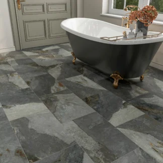 Green Grey Slate Effect Tiles