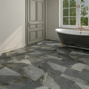 Green Grey Slate Effect Tiles